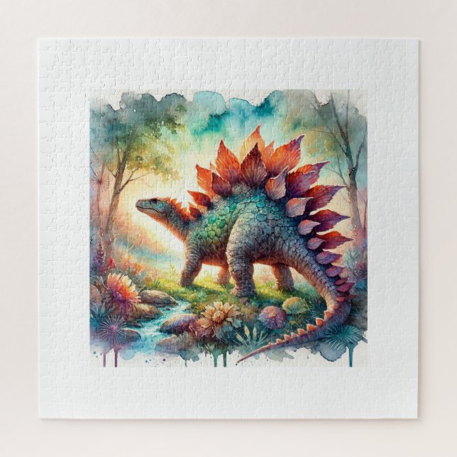 Stegosaurus in Watercolor 180724AREF126 - Watercol (Vertikal)