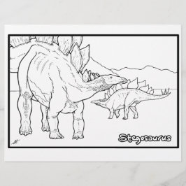 Stegosaurus - Page de coloriage.