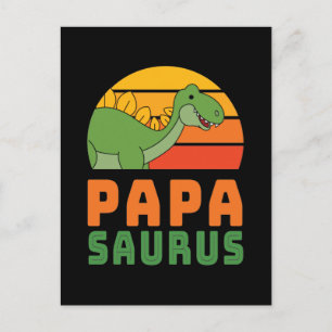 Stegosaurus Papasaurus Dinosaurier Vatertag Postkarte