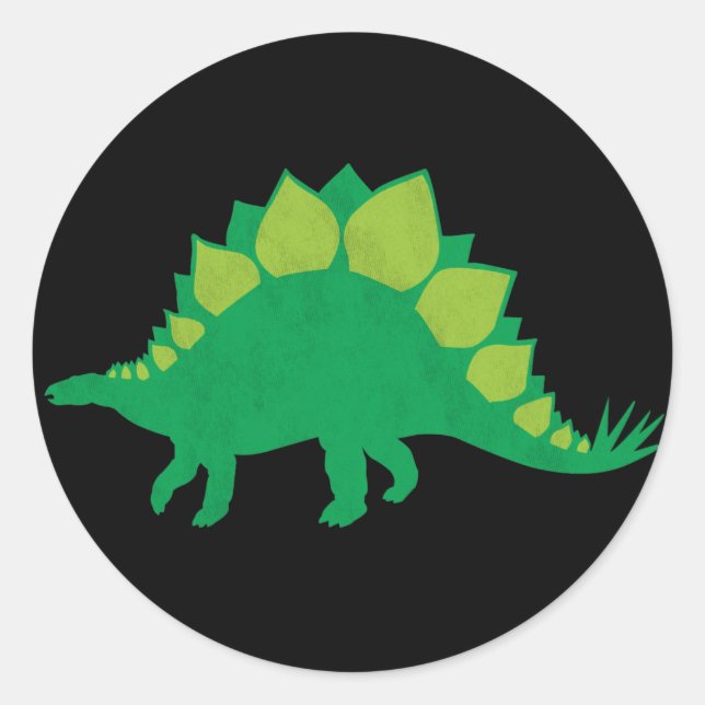 Stegosaurus Runder Aufkleber (Vorderseite)