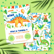 Stegosaurus Stomp Chomp und Roar Dinosaur Geburtst