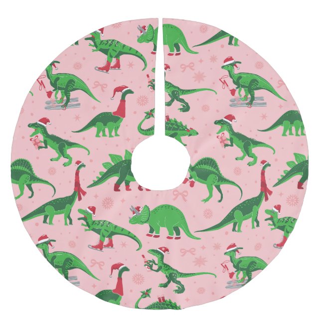 Stegosaurus triceratops polyester weihnachtsbaumdecke (Vorderseite)