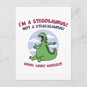 Stegosaurus - Waffeln Postkarte