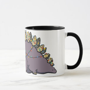 Stegosaurus-Weihnachtslicht-Tasse Tasse