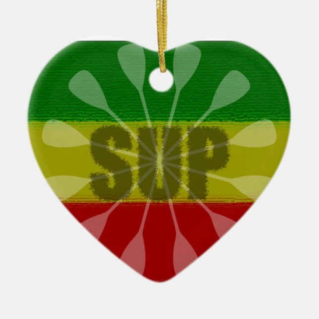 Steh auf Paddel, Paddelwirbel Keramik Ornament (Vorne)