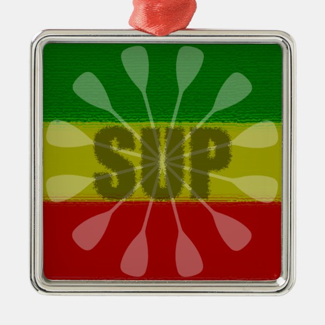 Steh auf Paddel, Paddelwirbel Ornament Aus Metall (Vorne)