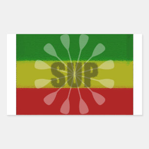 Steh auf Paddel, Paddelwirbel Rechteckiger Aufkleber