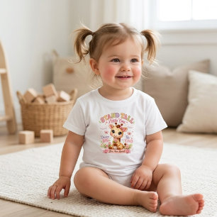 Steh aufrecht, kleines Eines Süße Giraffe Floral K Kleinkind T-shirt