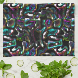 Steh aus farbigen und verdrillten metallischen For Geschirrtuch