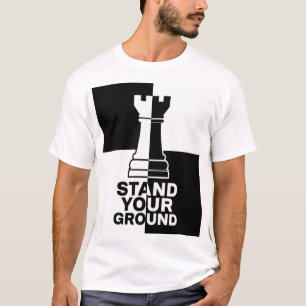 Steh deinen Boden Schach Turm T-Shirt