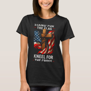 Steh für die Flagge Knie für das amerikanische Kre T-Shirt