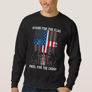 Steh für die Flagge Knie für das Kreuz Amerikanisc Sweatshirt