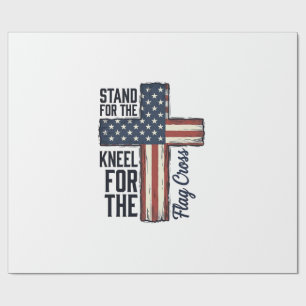 Steh für die Flagge Knie für das Kreuz-Shirt-Desig Geschenkpapier