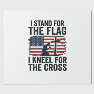 Steh für die Flagge Knie für das Kreuz-Shirt-Desig Geschenkpapier