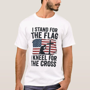 Steh für die Flagge Knie für das Kreuz-Shirt-Desig T-Shirt