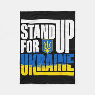 Steh für Ukraine Unterstützer-Geschenk Fleecedecke