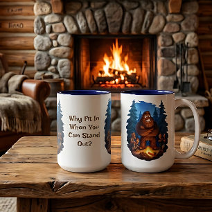 Steh heraus Sasquatch Zweifarbige Tasse