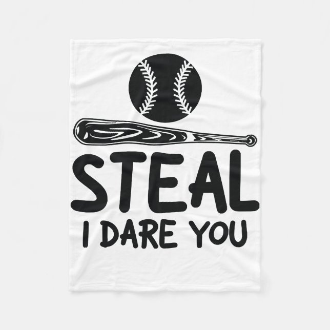 Steh ich wage dich - Funny Baseball SoftballLover Fleecedecke (Vorderseite)