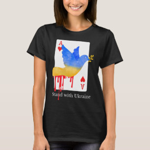 Steh mit der Ukraine Ace Of War Support Tee