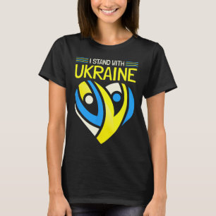 Steh mit der Ukraine-Flagge Anti-Putin Sag Nein zu T-Shirt