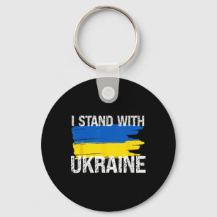 Steh mit der Ukraine Unterstütze die Ukraine-Flagg Schlüsselanhänger
