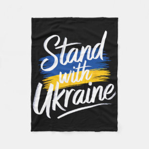 Steh mit der Ukraine Unterstützung Solidarität Fri Fleecedecke