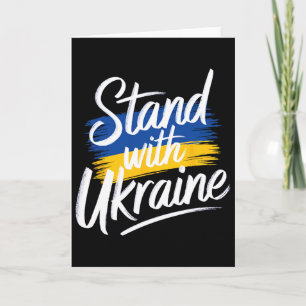 Steh mit der Ukraine Unterstützung Solidarität Fri Karte