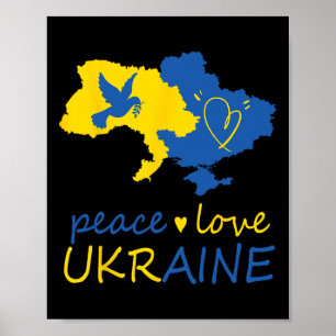 Steh mit der ukrainischen Friedensliebe Ukraine-Fl Poster
