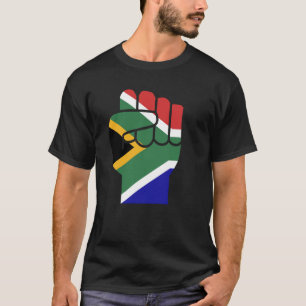Steh mit Südafrika erhobene Faust Südafrikanisch  T-Shirt