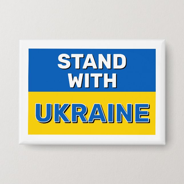 Steh mit Ukraine Button (Vorderseite)