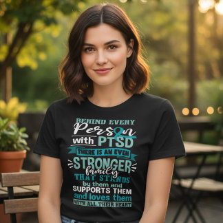 Steh zusammen mit jemandem, der mit PTBS durch die Tri-Blend Shirt