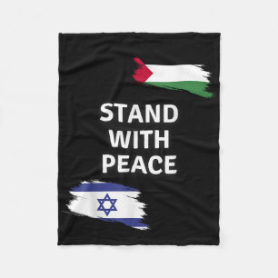 Stehe mit dem Frieden! Israel Palästina Shirt. Nei Fleecedecke
