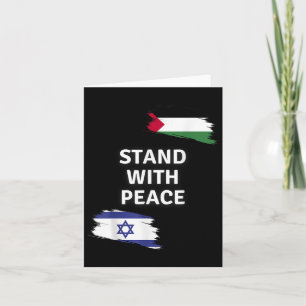 Stehe mit dem Frieden! Israel Palästina Shirt. Nei Karte