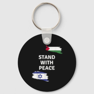 Stehe mit dem Frieden! Israel Palästina Shirt. Nei Schlüsselanhänger
