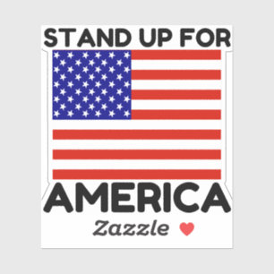 Stehen Sie auf der amerikanischen Flagge Aufkleber