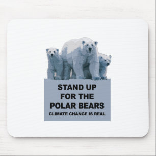 Stehen Sie auf für die Polarbären Mousepad