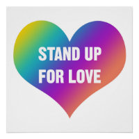 Stehen Sie auf für LIEBE (Regenbogenherz)