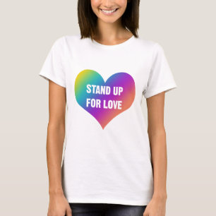Stehen Sie auf für Liebe (Regenbogenherz) T-Shirt