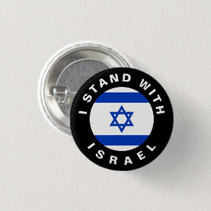 Stehen Sie auf Israels blauem schwarzem Sondertext Button