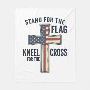 Stehen Sie für die Flagge Patriotisches Kreuz Desi Fleecedecke