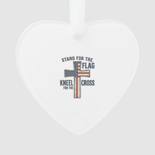 Stehen Sie für die Flagge Patriotisches Kreuz Desi Ornament