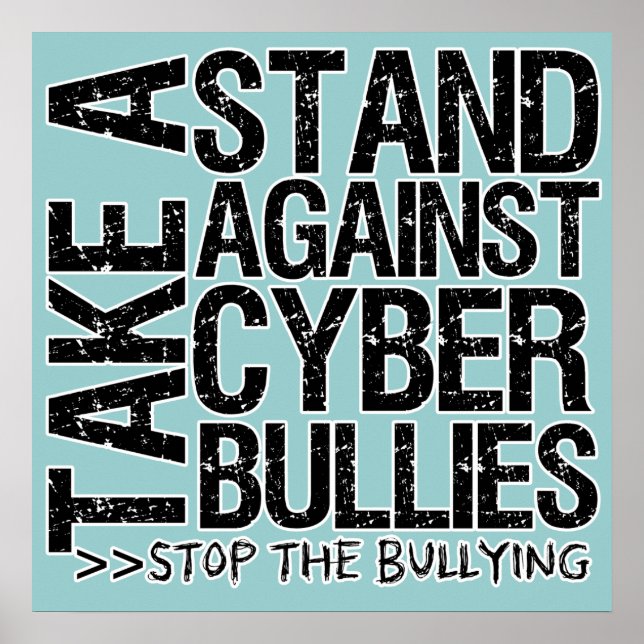 Stehen Sie gegen Cyber Bullies Poster (Vorne)
