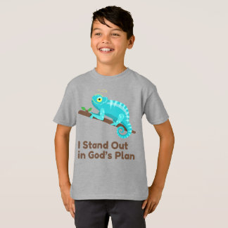Stehen Sie in Gottes Plan Chameleon Kids T - Shirt