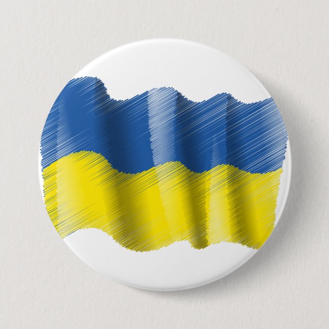 Stehen Sie mit der Ukraine!! Button (Vorderseite)