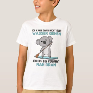 Stehen Sie mit Koala-Funny Paddle auf. T-Shirt