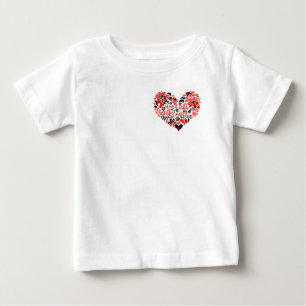 Stehen Sie mit ukrainischer Schrift und Herz Baby T-shirt