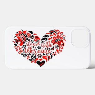 Stehen Sie mit ukrainischer Schrift und Herz Case-Mate iPhone Hülle