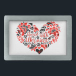Stehen Sie mit ukrainischer Schrift und Herz Rechteckige Gürtelschnalle<br><div class="desc">Folk Art Illustration Herz und Schrift im ukrainischen Folklore Stil Herz, Form, Reinheit, Allegorie, Friedenszeichen, Frieden, kein Krieg, Stopp-Krieg, Ukraine, ukrainisches, ethnisches Muster, stolz, Staat, Regierung, Zeichen, Symbol, Freiheit, National, Land, Unabhängigkeit, Muster, ethnisch, Ethno, Volkskunst, Zelensky, Kiew, Kiew v, UA, Patriotic, Europa, Label, Abzeichen, Republik, Kultur, Traditionell, Politik, slawisch, Zierhaft,...</div>