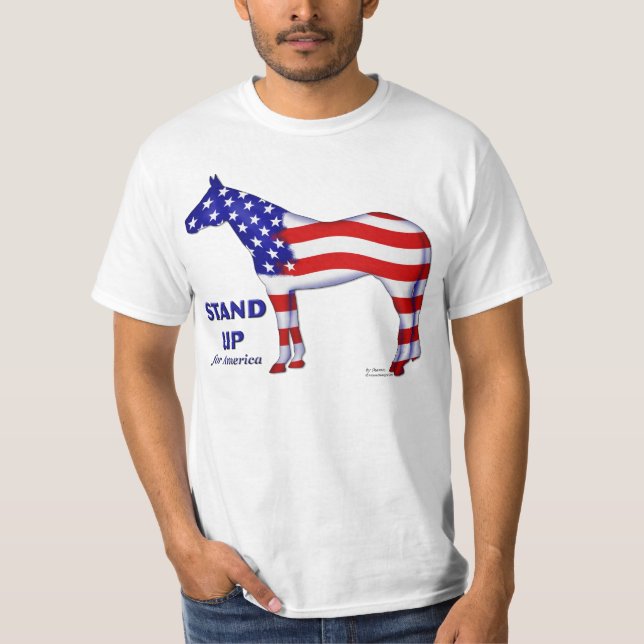 Stehen Sie oben für Amerika T-Shirt (Vorderseite)