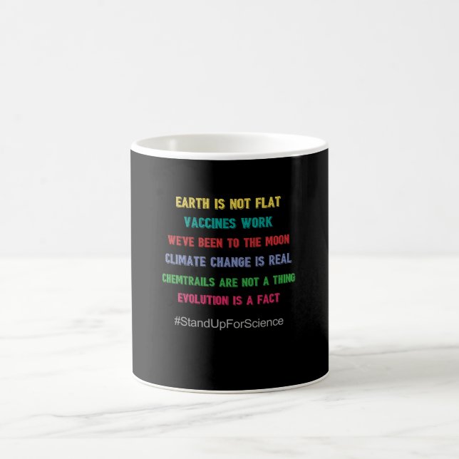 Stehen Sie oben für Wissenschaft Kaffeetasse (Mittel)